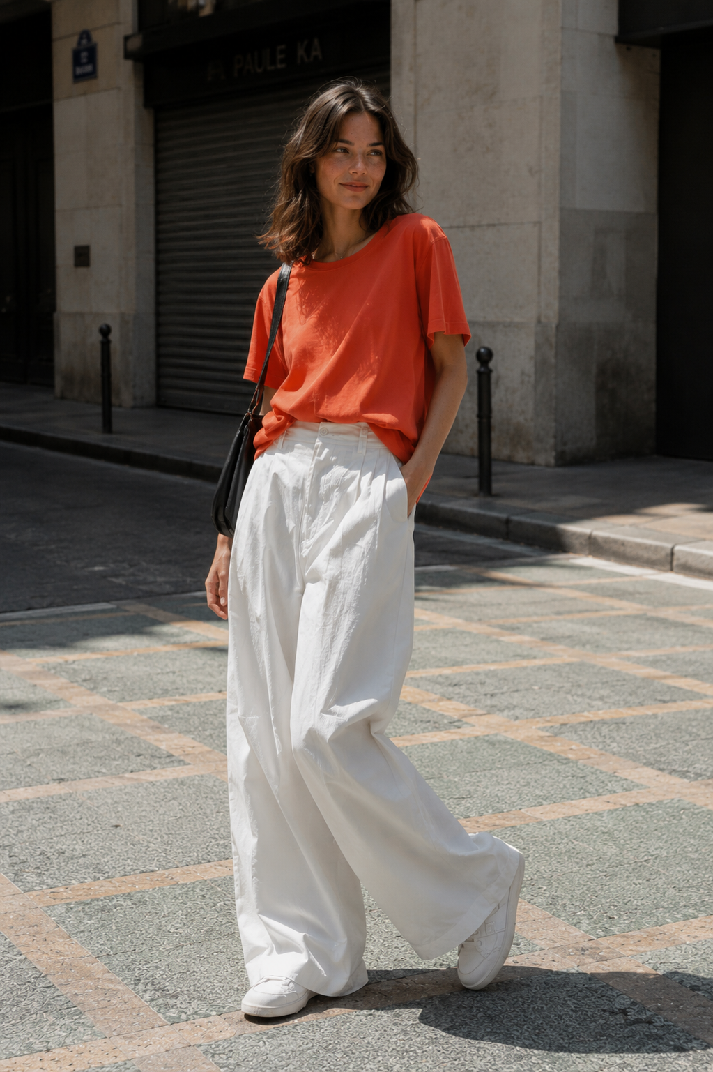 Loose Wide Leg Panelled Casual Trousers