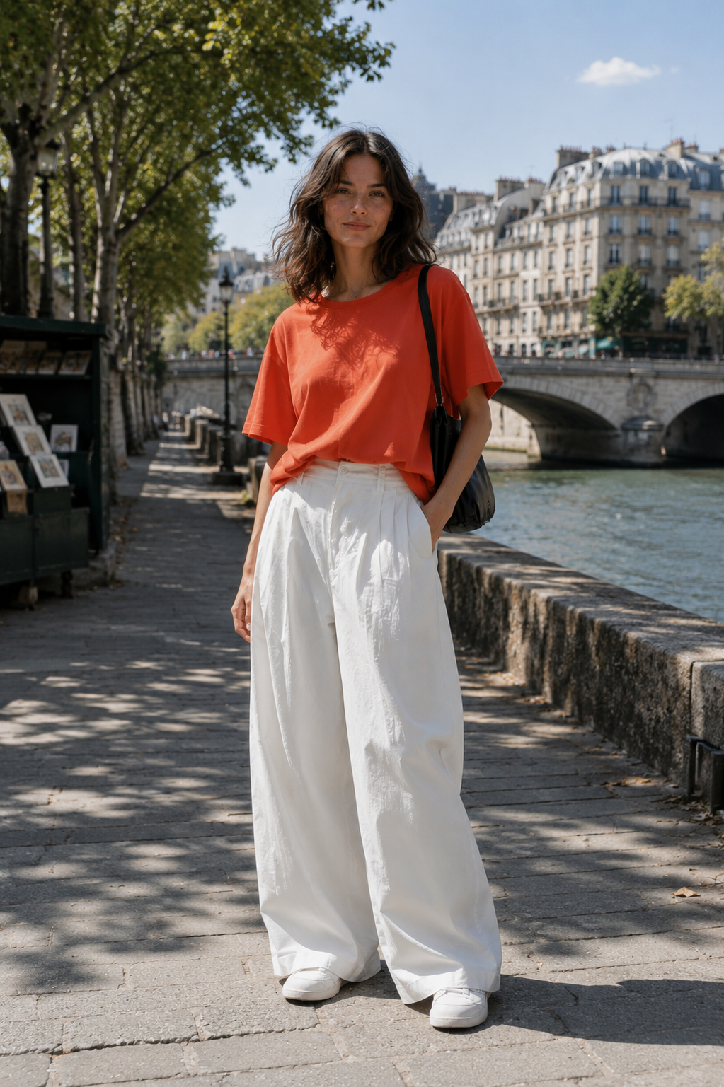 Loose Wide Leg Panelled Casual Trousers